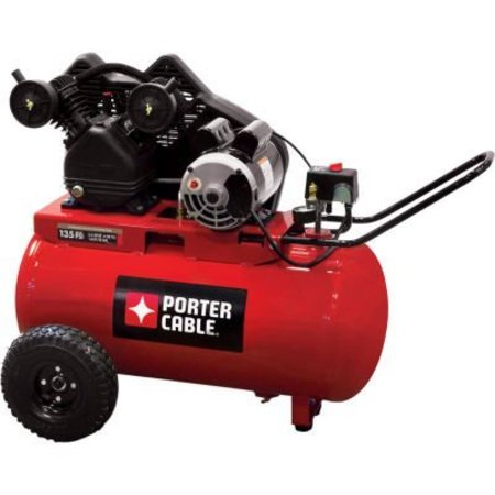 MAT INDUSTRIES Porter Cable® PXCMPC1682066, Portable Electric Air Compressor, 1.6HP, 20 Gal, Horiz, 5.3 CFM PXCMPC1682066